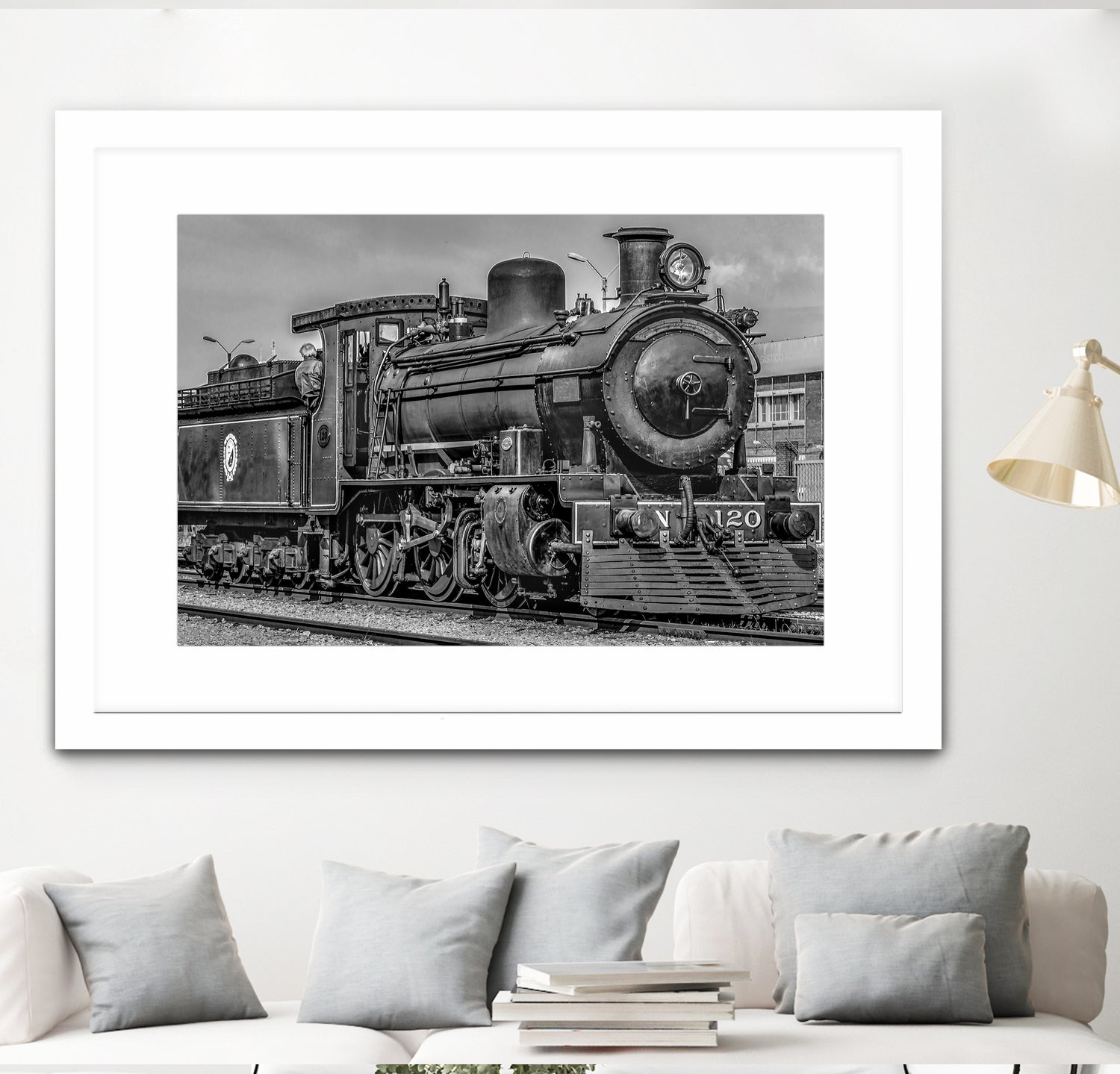 Steam Locomotive, Montevideo, Uruguay by Daniel Ferreira-Leites on GIANT ART - black photo manipulation