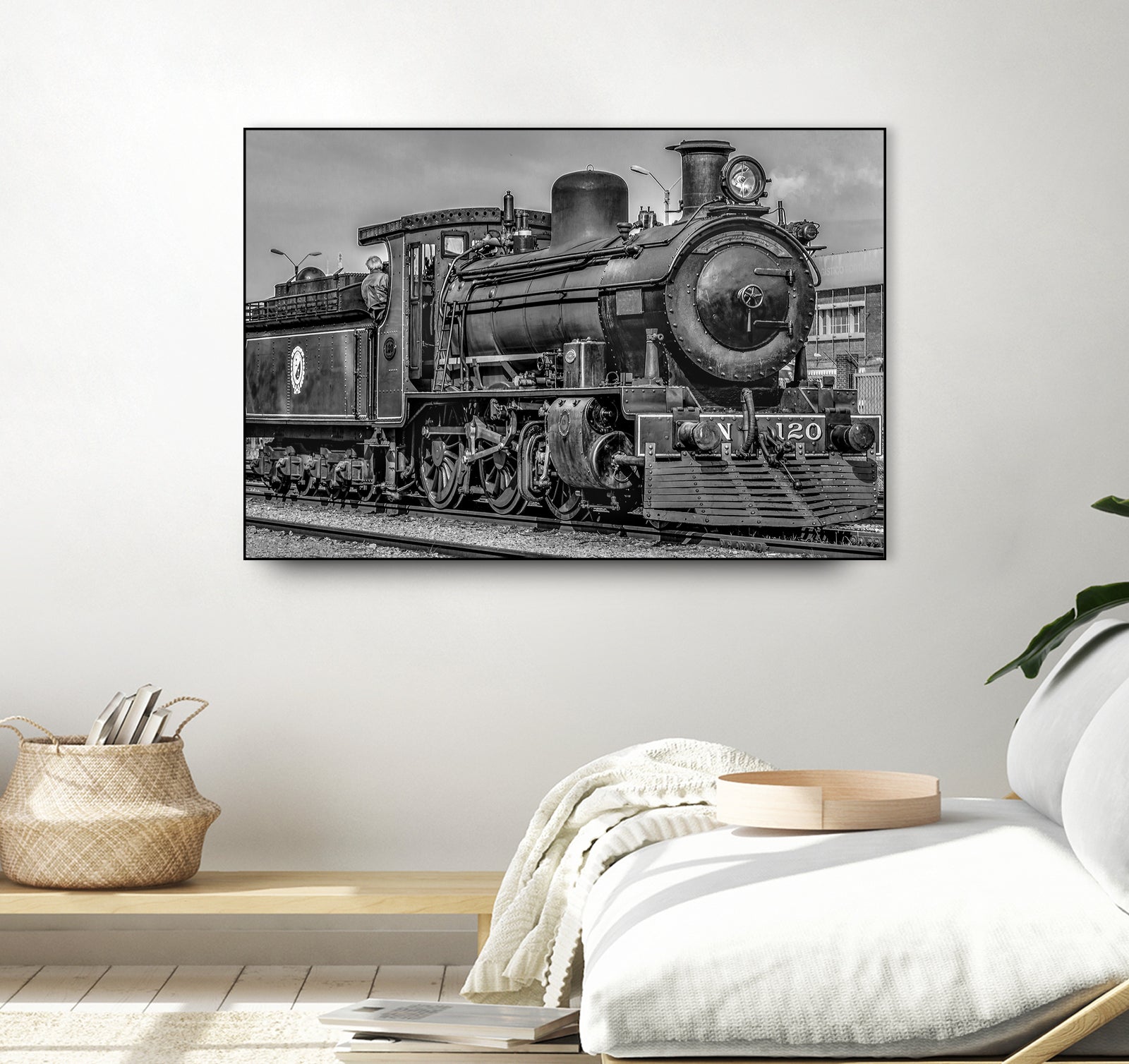 Steam Locomotive, Montevideo, Uruguay by Daniel Ferreira-Leites on GIANT ART - black photo manipulation