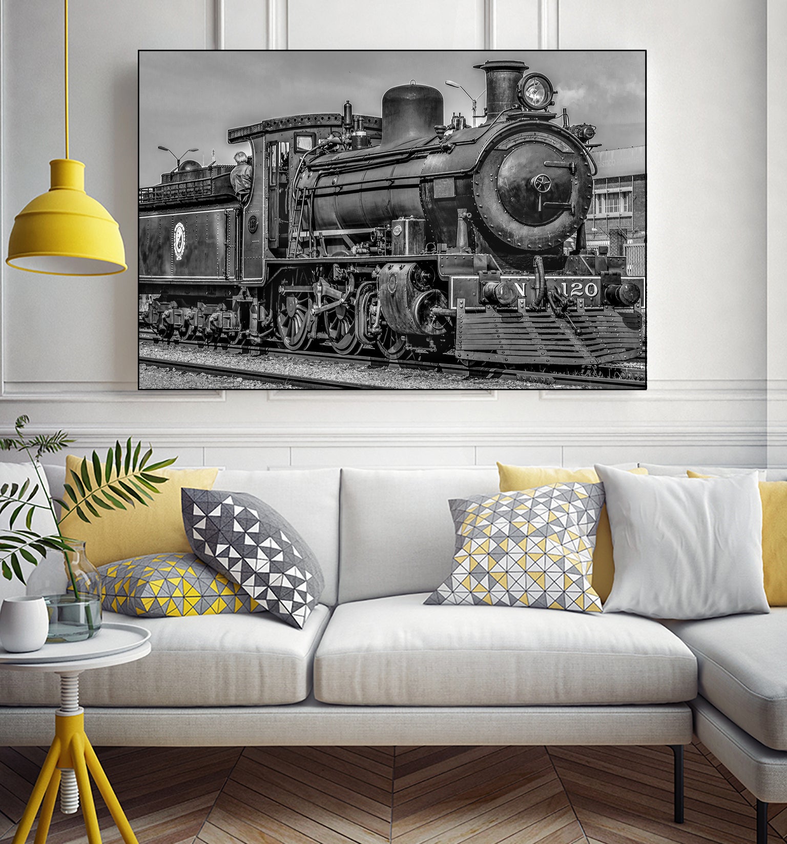 Steam Locomotive, Montevideo, Uruguay by Daniel Ferreira-Leites on GIANT ART - black photo manipulation