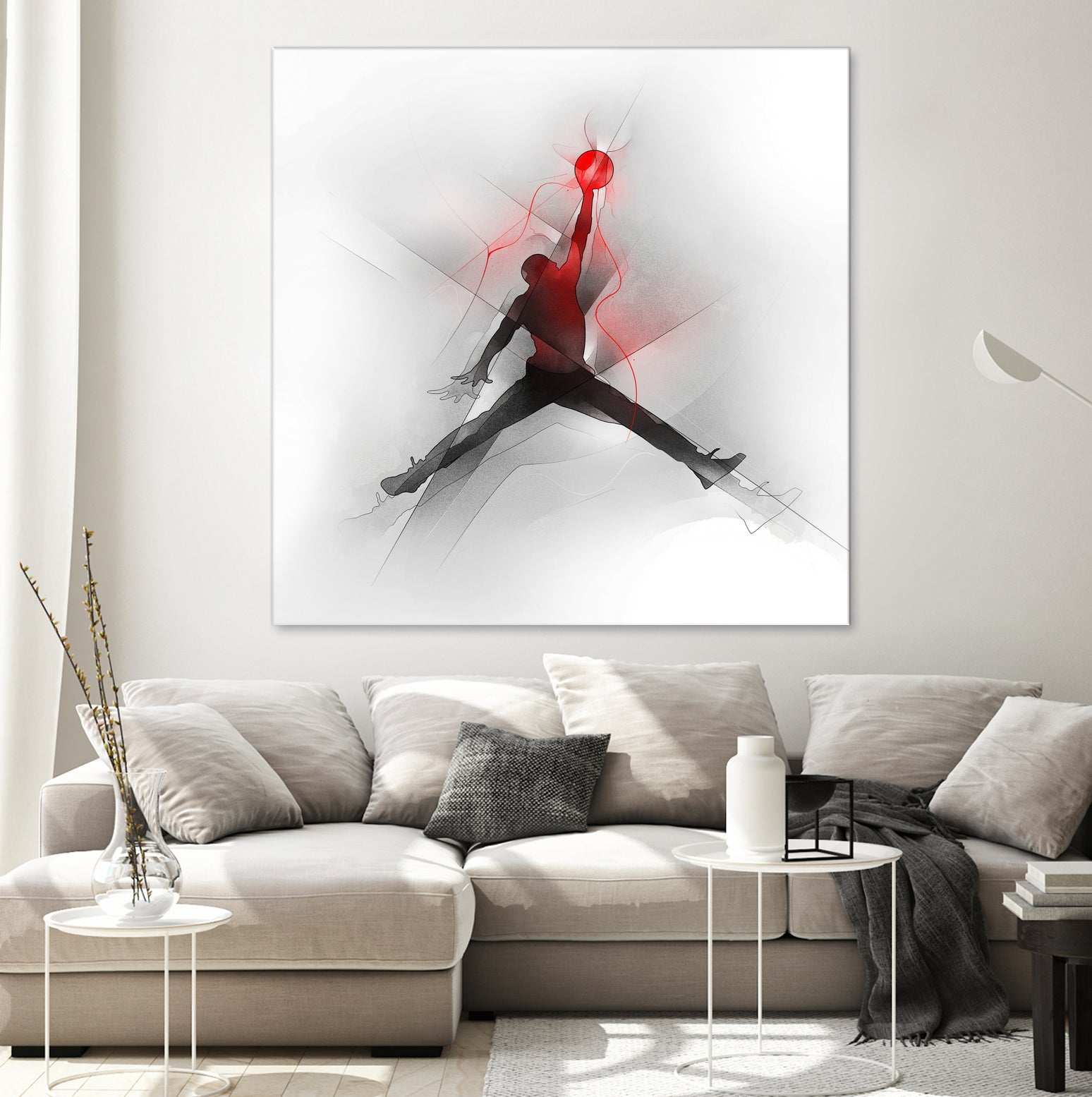 Jumpman Illustration by Francesco Scura on GIANT ART - red digital painting