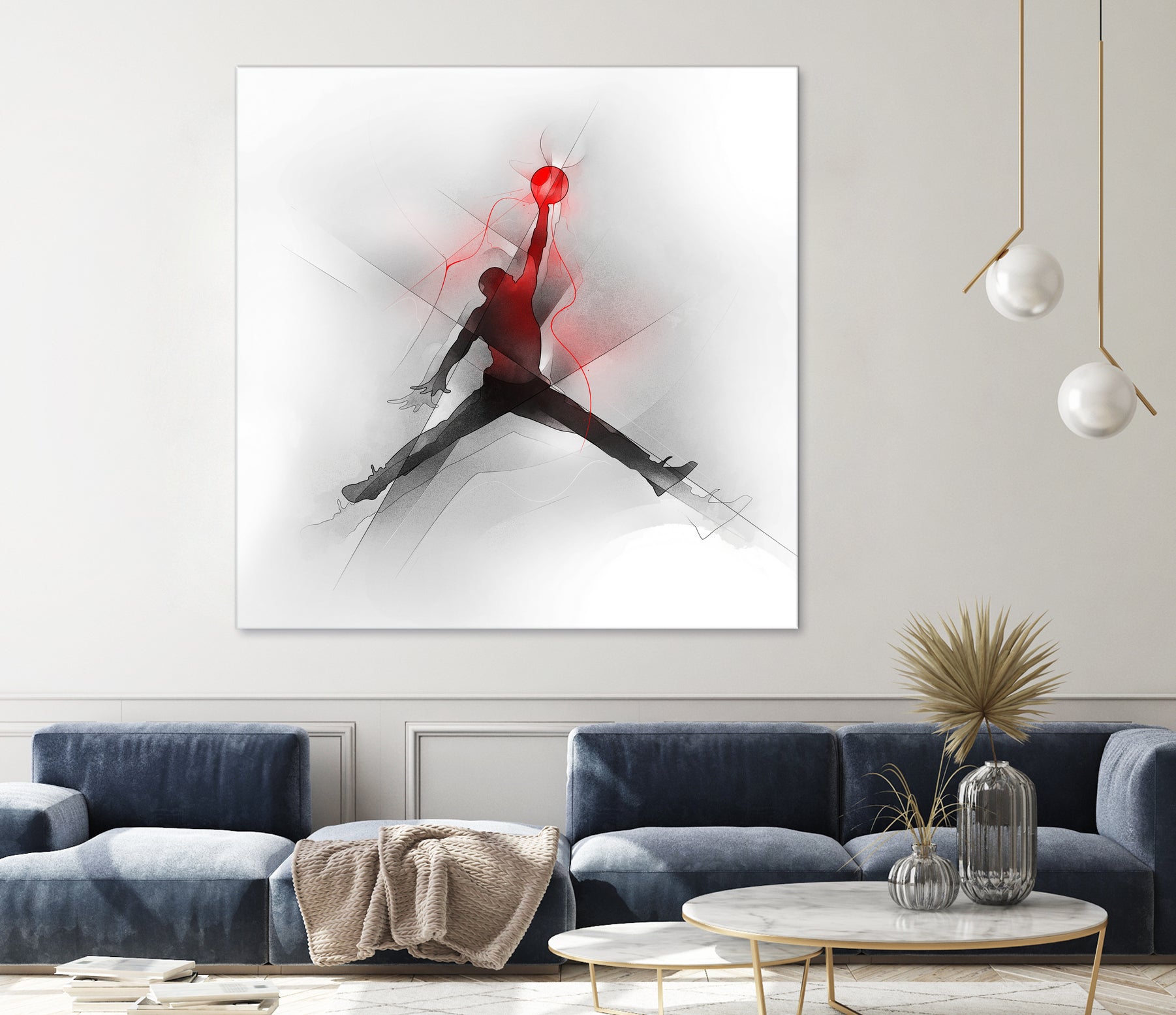 Jumpman Illustration by Francesco Scura on GIANT ART - red digital painting