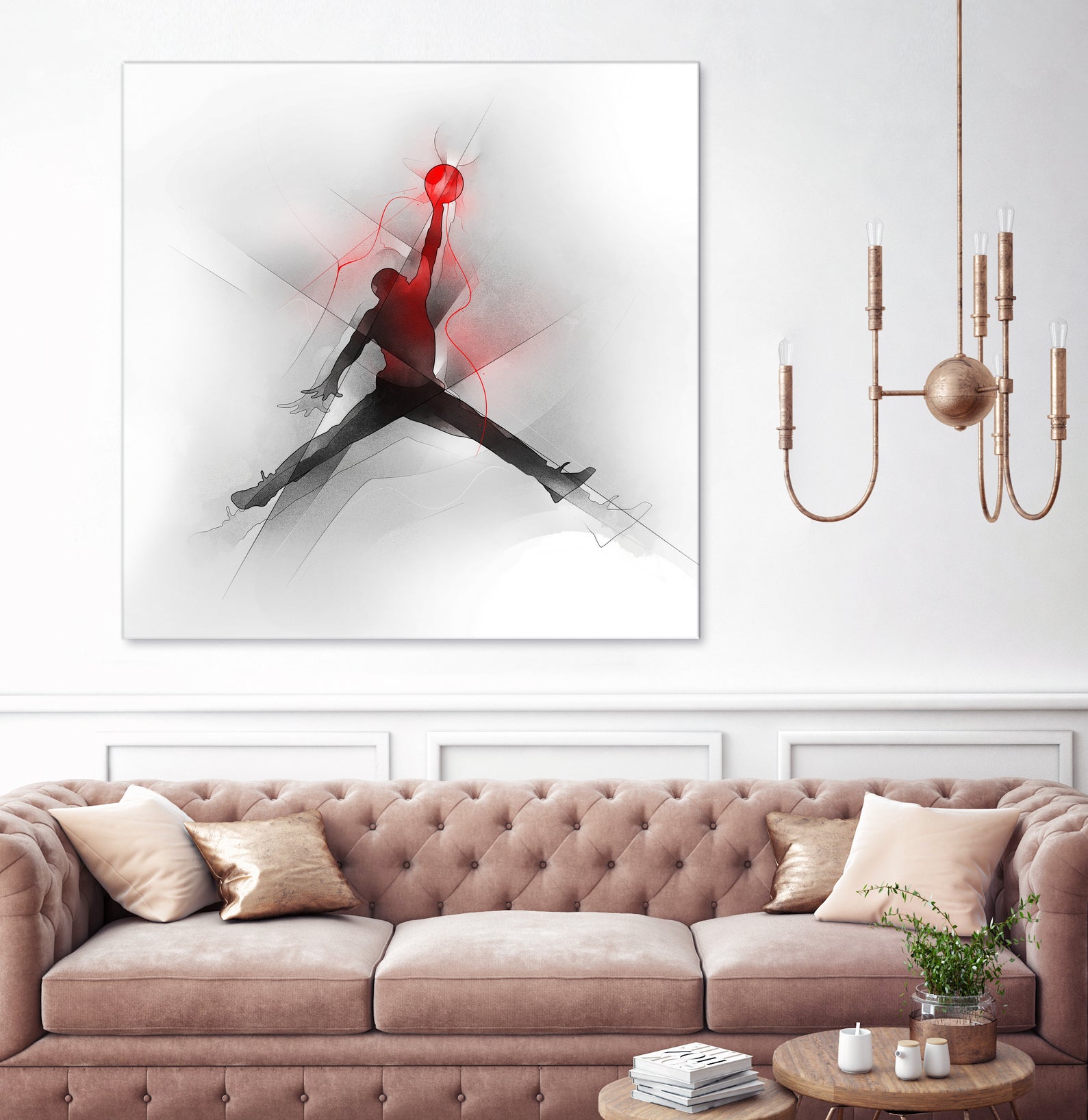 Jumpman Illustration by Francesco Scura on GIANT ART - red digital painting