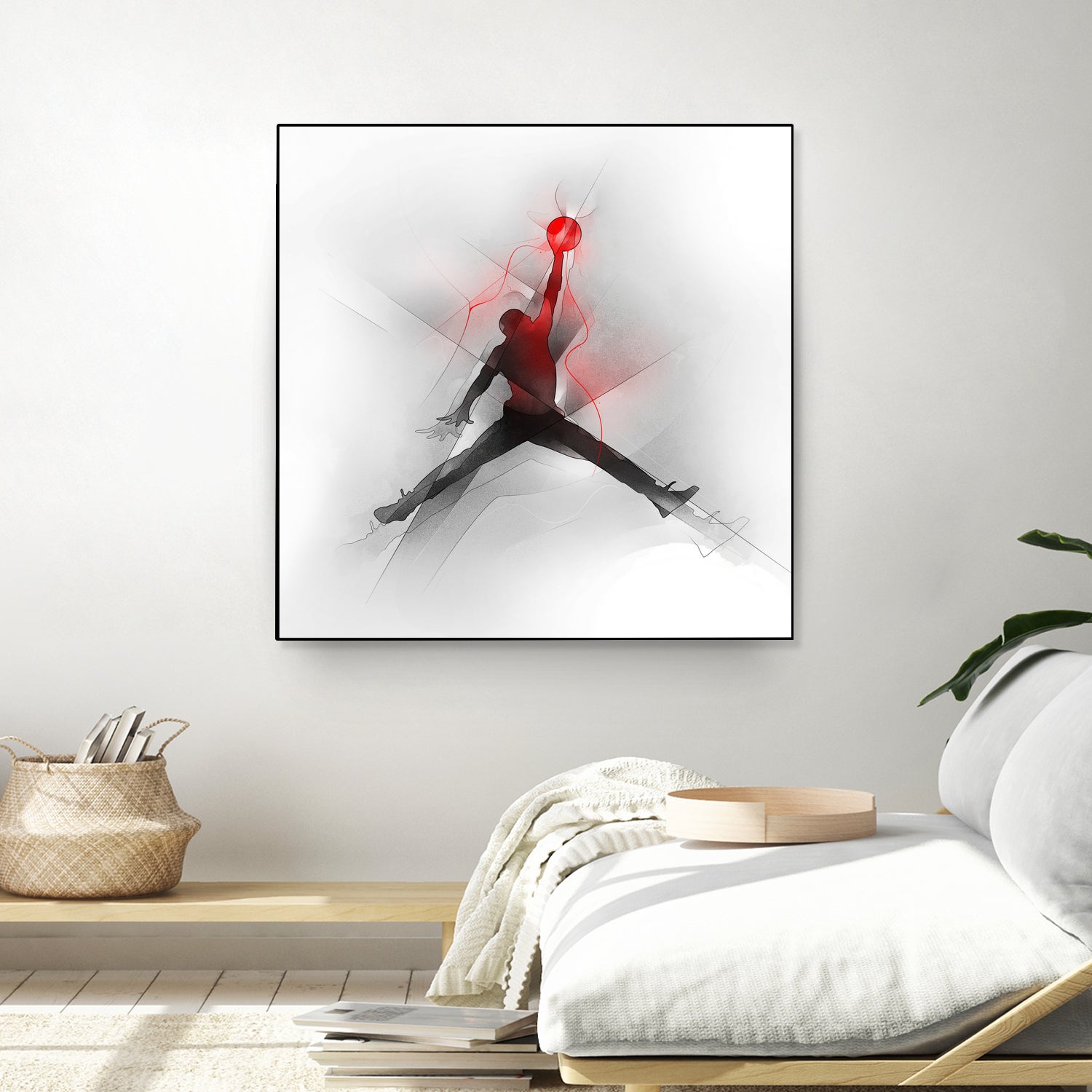 Jumpman Illustration by Francesco Scura on GIANT ART - red digital painting