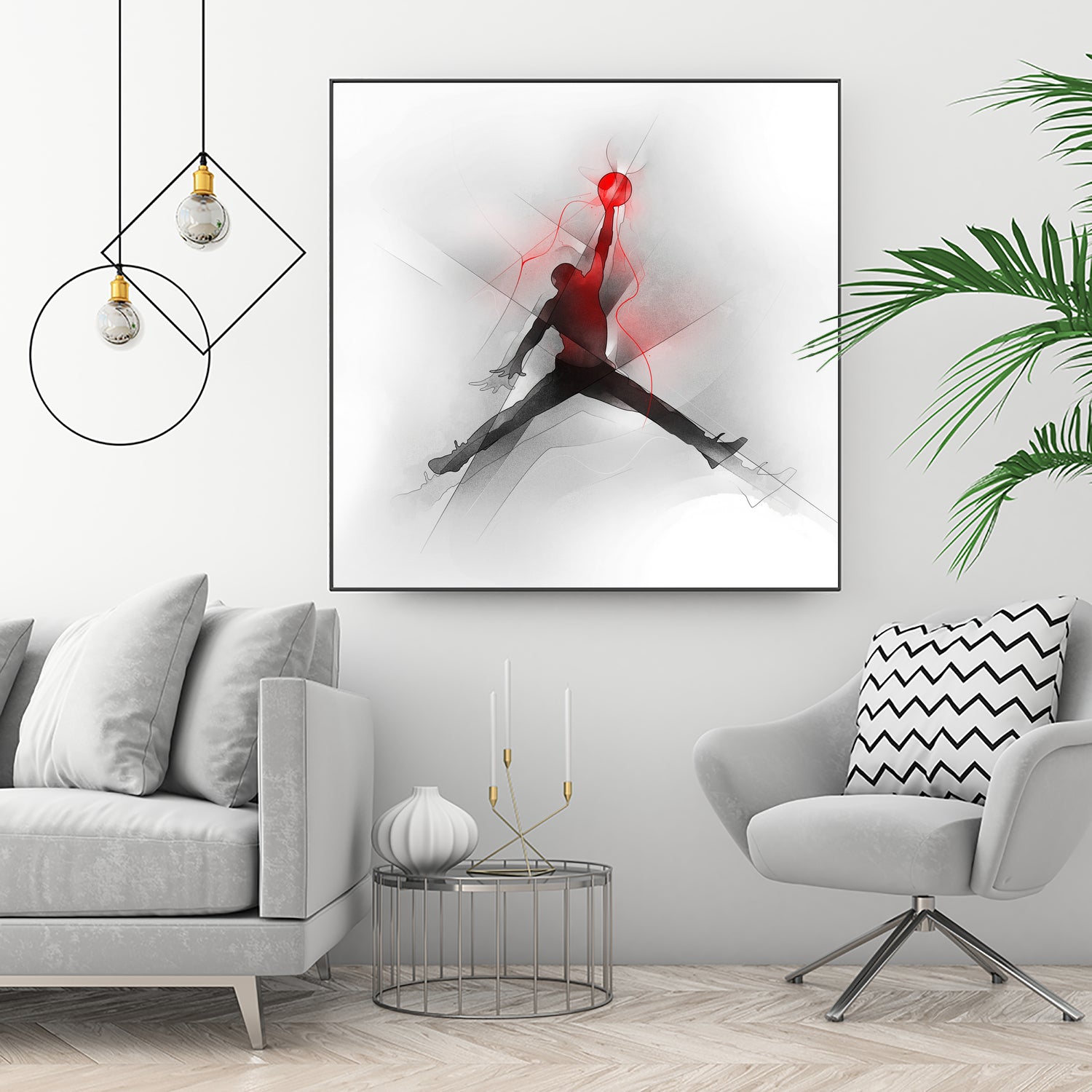 Jumpman Illustration by Francesco Scura on GIANT ART - red digital painting