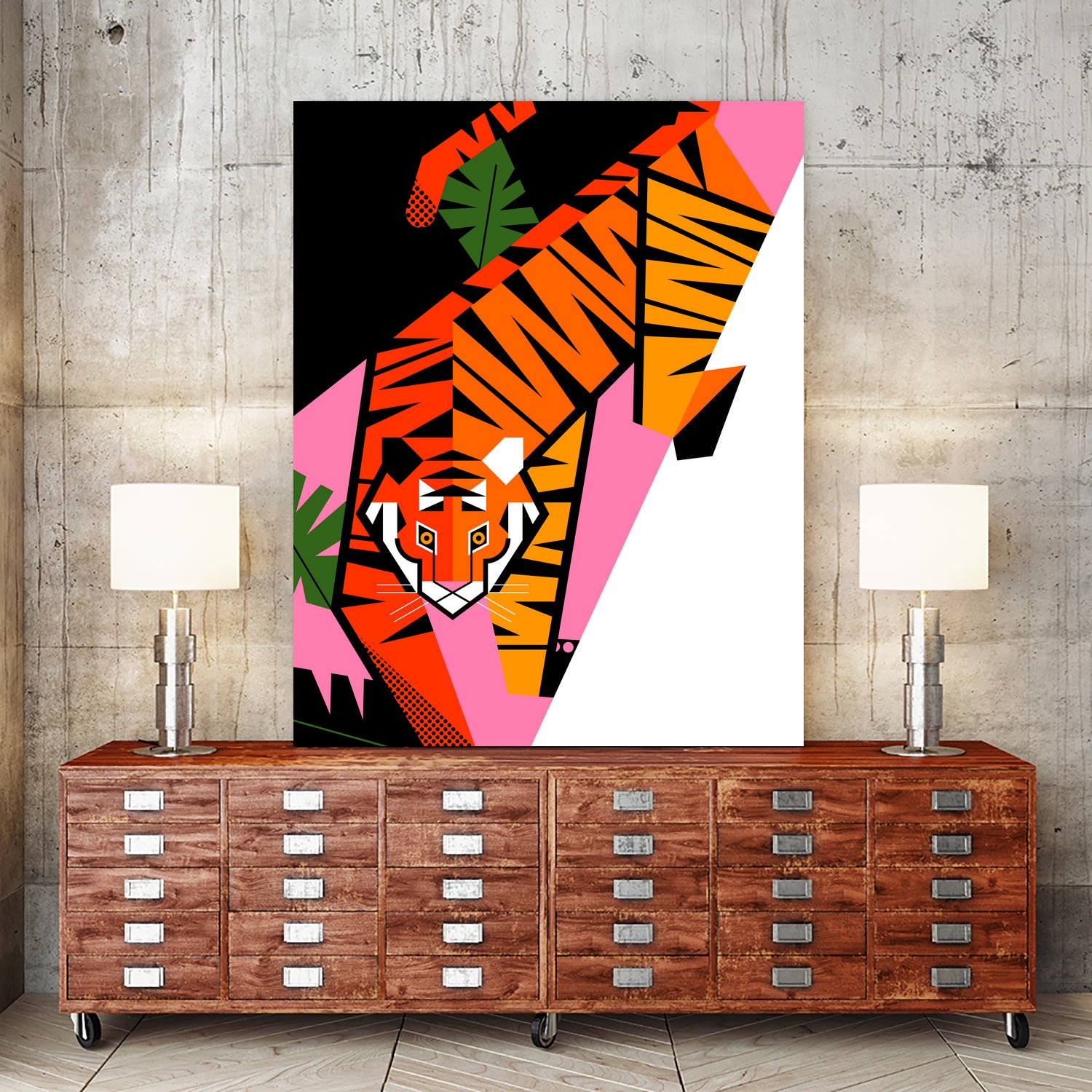 Tiger by 2BROS Creative on GIANT ART - white digital drawing