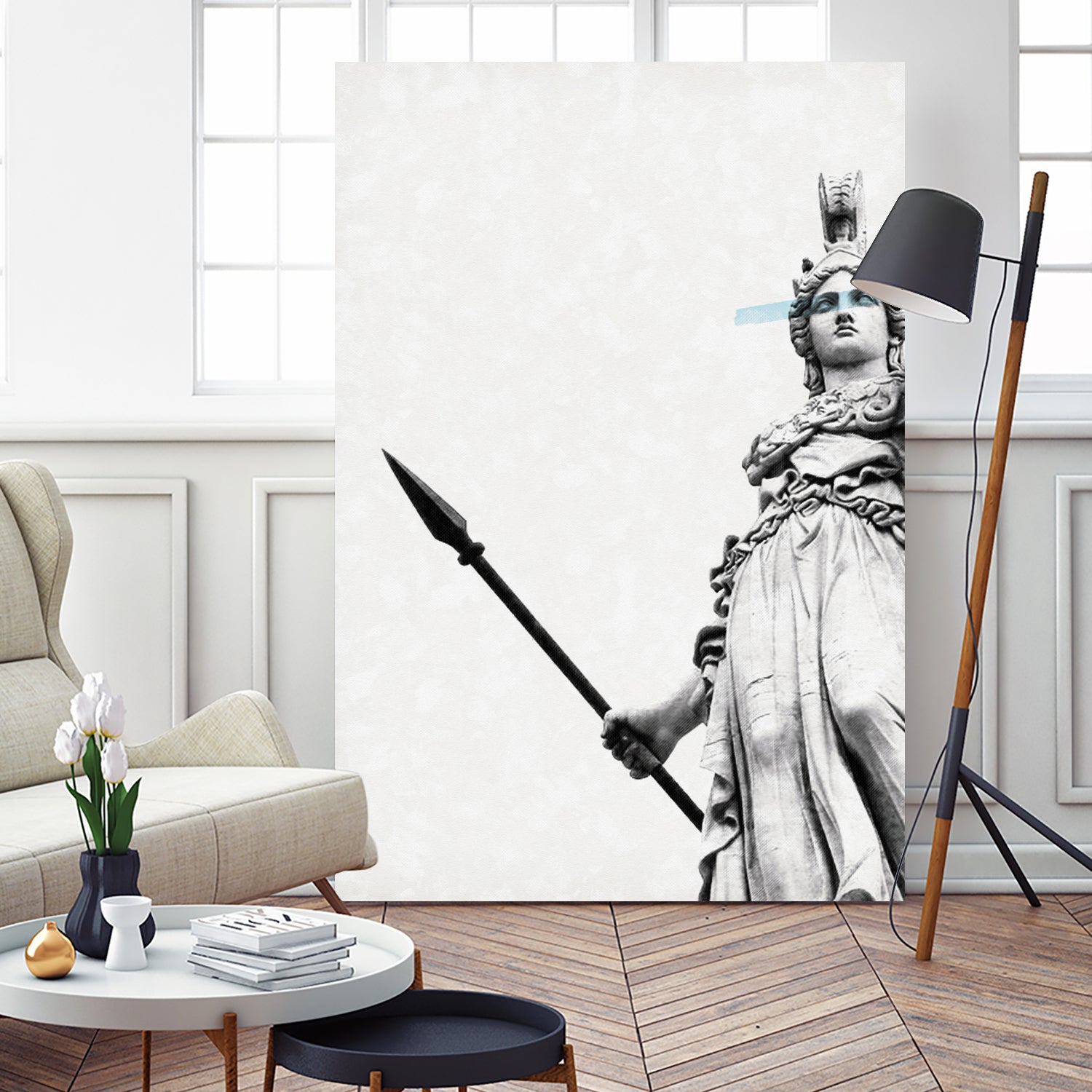 Athena the goddess of wisdom by Menelaos Trompoukis on GIANT ART - gray digital painting