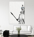 Athena the goddess of wisdom by Menelaos Trompoukis on GIANT ART - gray digital painting