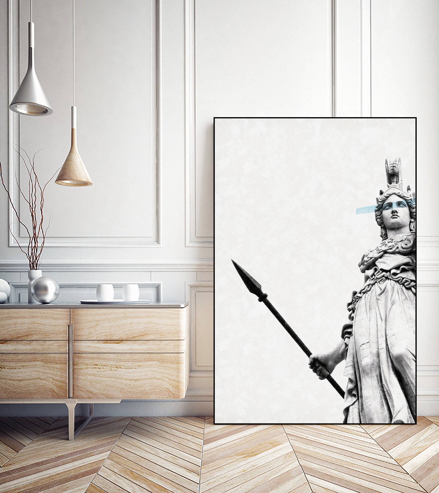 Athena the goddess of wisdom by Menelaos Trompoukis on GIANT ART - gray digital painting