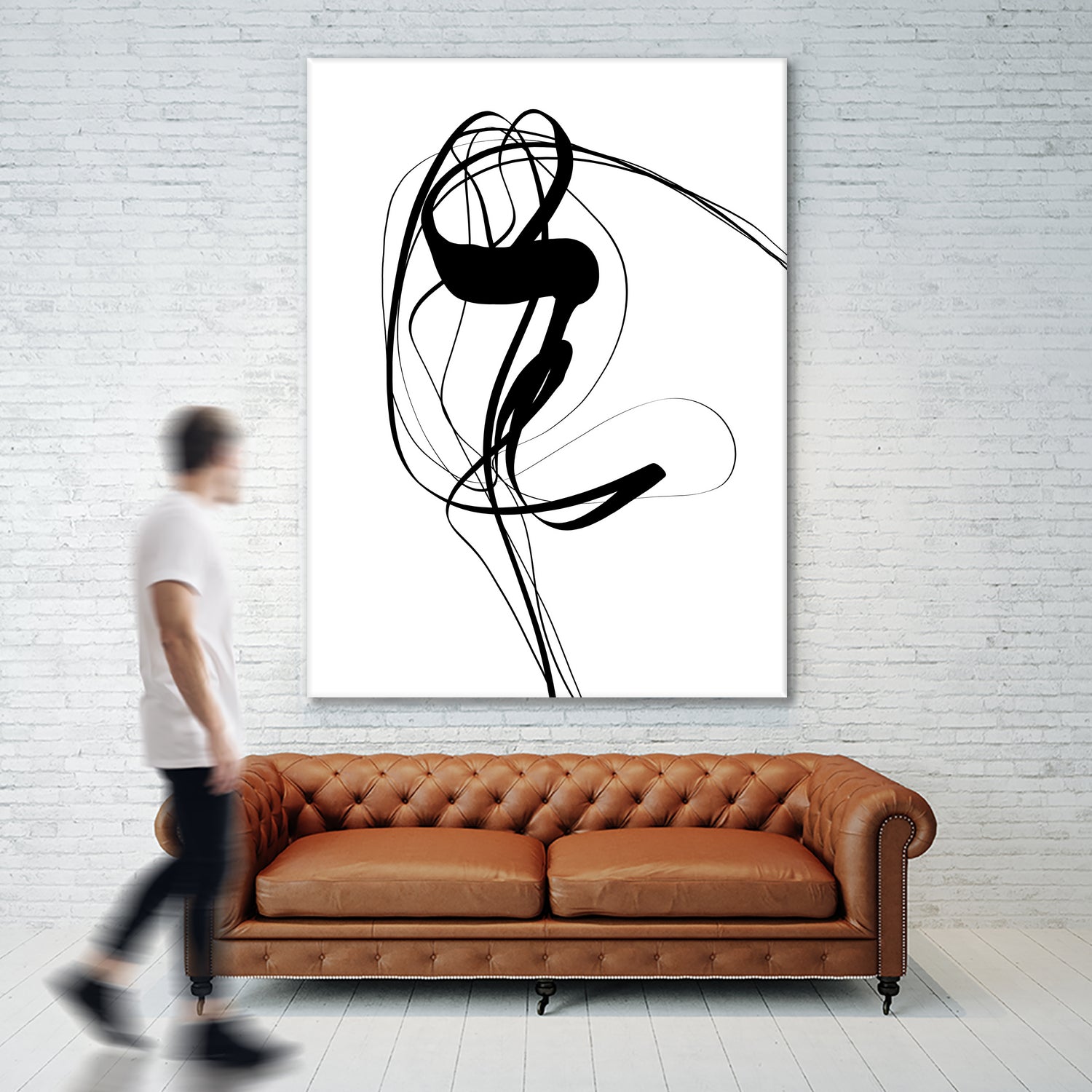 Free hand #121BW by Imre Tóth on GIANT ART - white digital painting