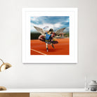 The Tennis Player by José Luis Guerrero on GIANT ART - blue photo manipulation