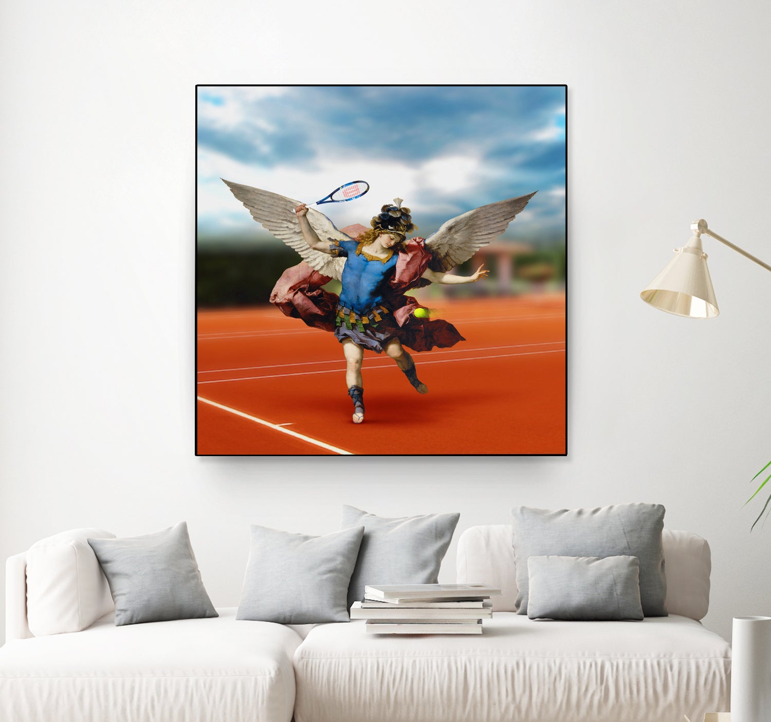 The Tennis Player by José Luis Guerrero on GIANT ART - blue photo manipulation