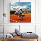 The Tennis Player by José Luis Guerrero on GIANT ART - blue photo manipulation