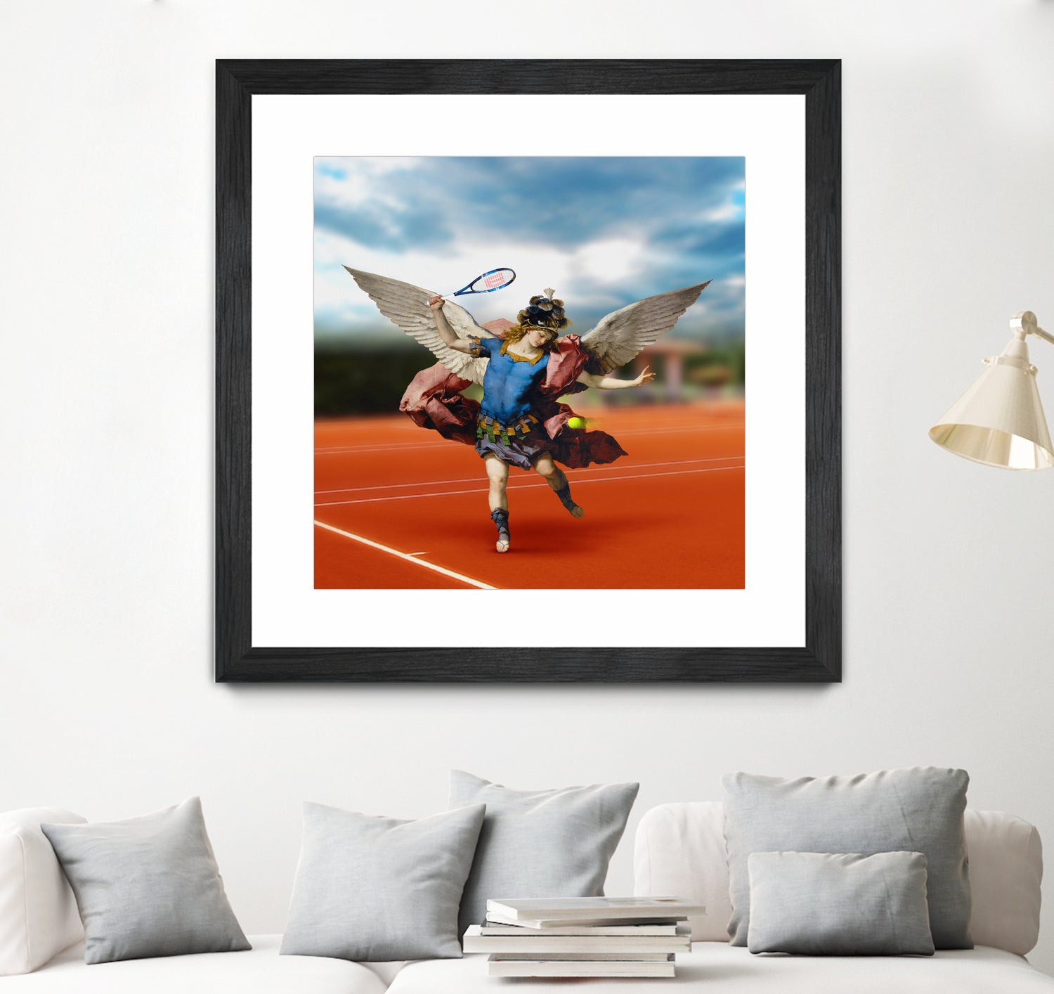 The Tennis Player by José Luis Guerrero on GIANT ART - blue photo manipulation