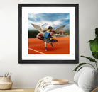 The Tennis Player by José Luis Guerrero on GIANT ART - blue photo manipulation