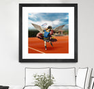 The Tennis Player by José Luis Guerrero on GIANT ART - blue photo manipulation