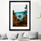 Beautiful island view at Emerald Bay Lake Tahoe California by sutee monchitnukul on GIANT ART - blue photo manipulation