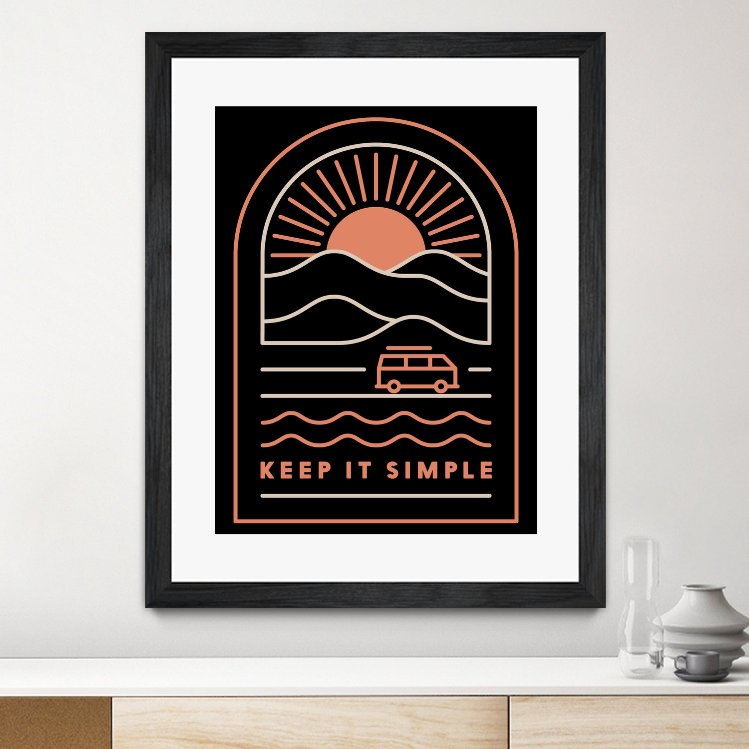 Keep It Simple by Rick Crane on GIANT ART - blue typography