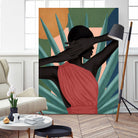 Pretty Misterious Woman by Mrs. Green on GIANT ART - green digital painting