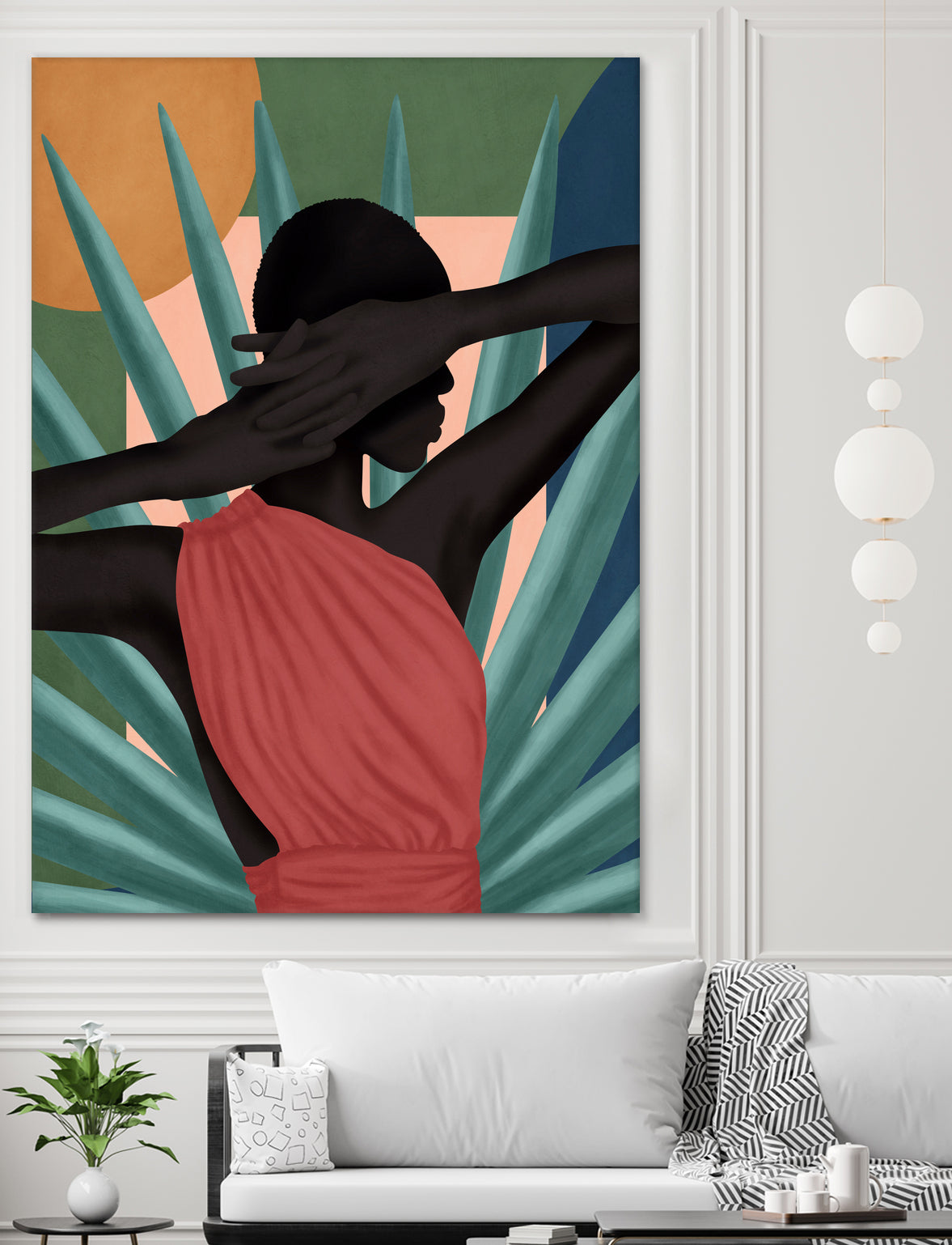 Pretty Misterious Woman by Mrs. Green on GIANT ART - green digital painting