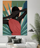 Pretty Misterious Woman by Mrs. Green on GIANT ART - green digital painting