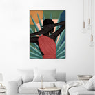 Pretty Misterious Woman by Mrs. Green on GIANT ART - green digital painting