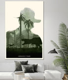 Jurassic Park by Ryan Ripley on GIANT ART - green digital drawing