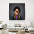 Jimi Hendrix by Rob Snow on GIANT ART - brown digital painting