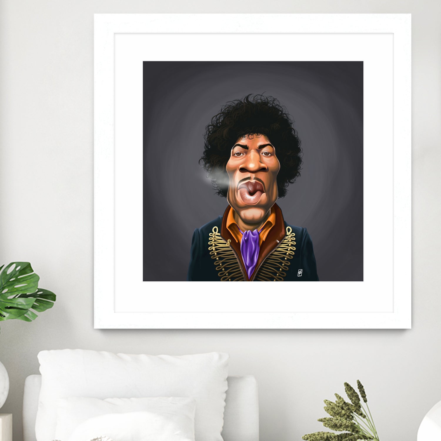 Jimi Hendrix by Rob Snow on GIANT ART - brown digital painting