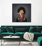 Jimi Hendrix by Rob Snow on GIANT ART - brown digital painting