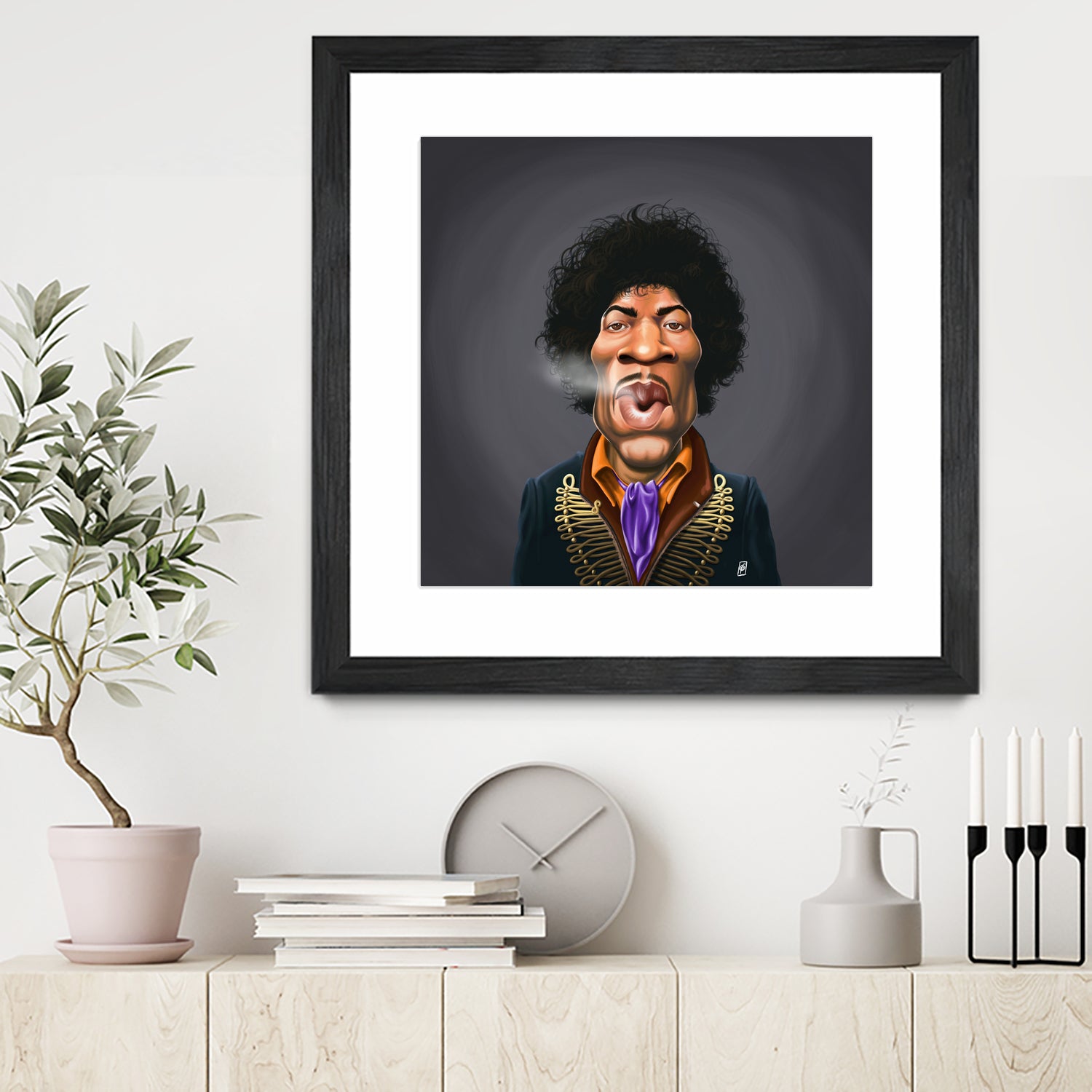 Jimi Hendrix by Rob Snow on GIANT ART - brown digital painting