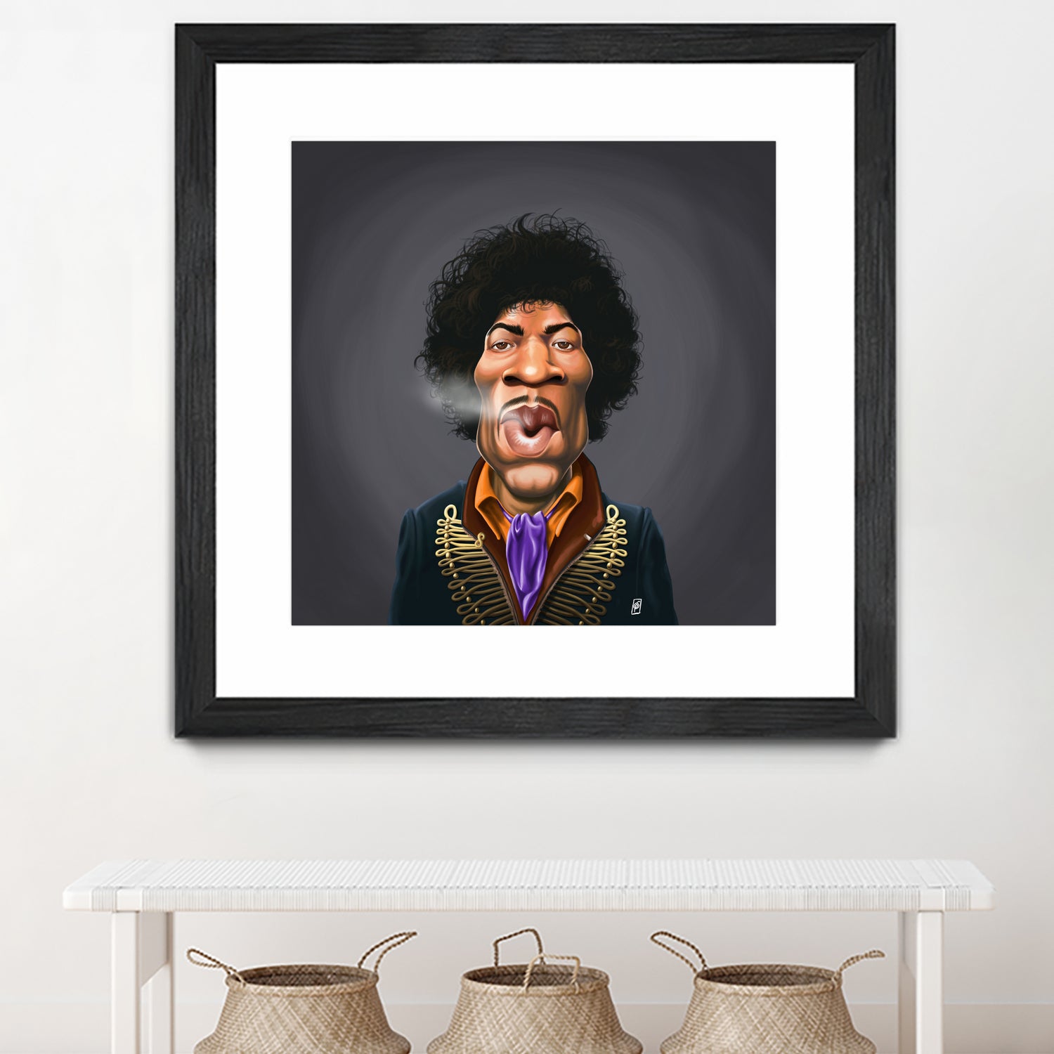 Jimi Hendrix by Rob Snow on GIANT ART - brown digital painting