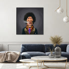 Jimi Hendrix by Rob Snow on GIANT ART - brown digital painting