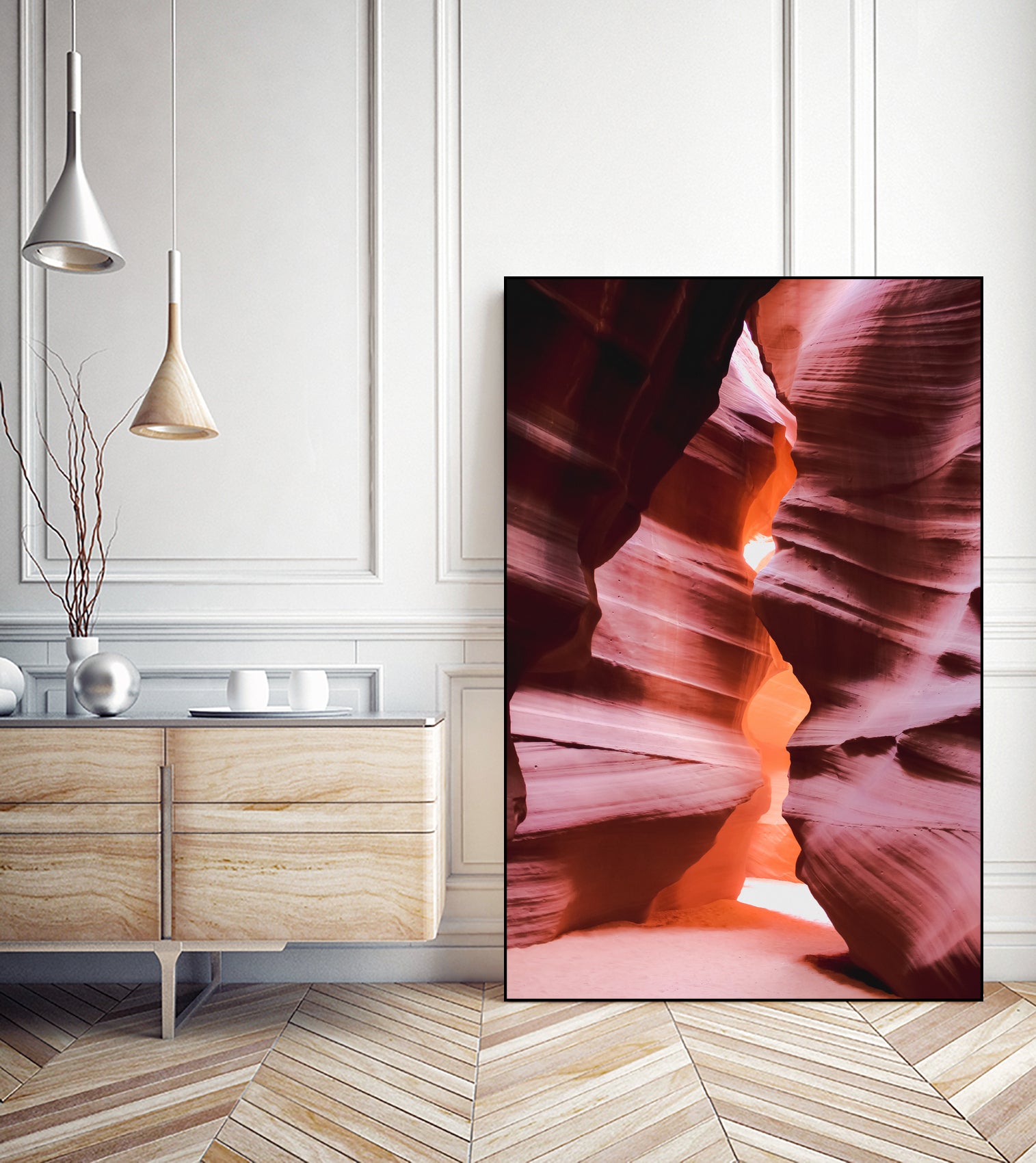 Cave in the desert at Antelope Canyon Arizona USA by sutee monchitnukul on GIANT ART - orange photo manipulation