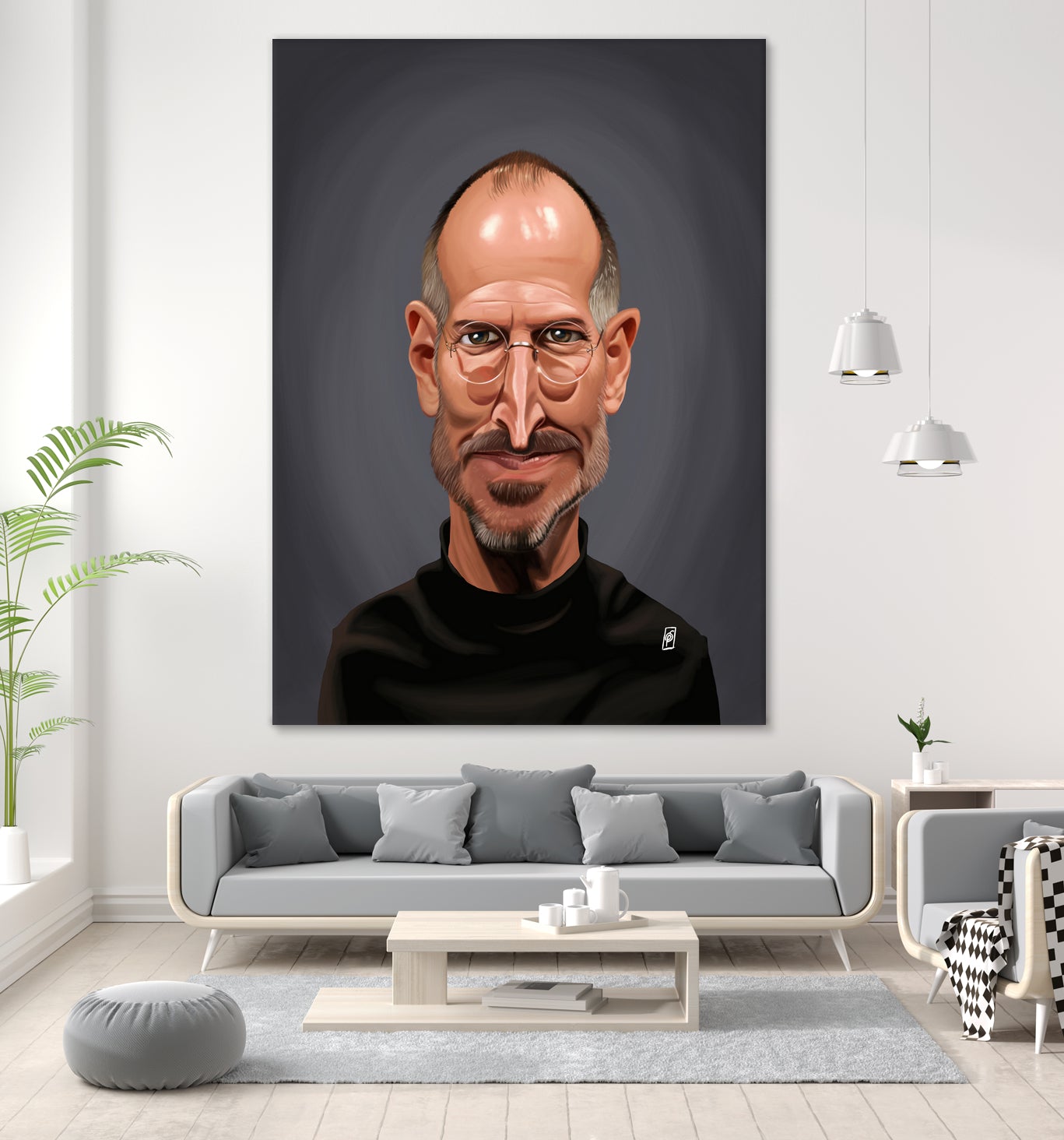 Steve Jobs by Rob Snow on GIANT ART - black digital painting