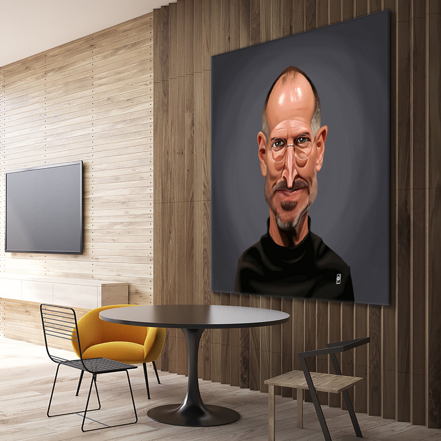 Steve Jobs by Rob Snow on GIANT ART - black digital painting