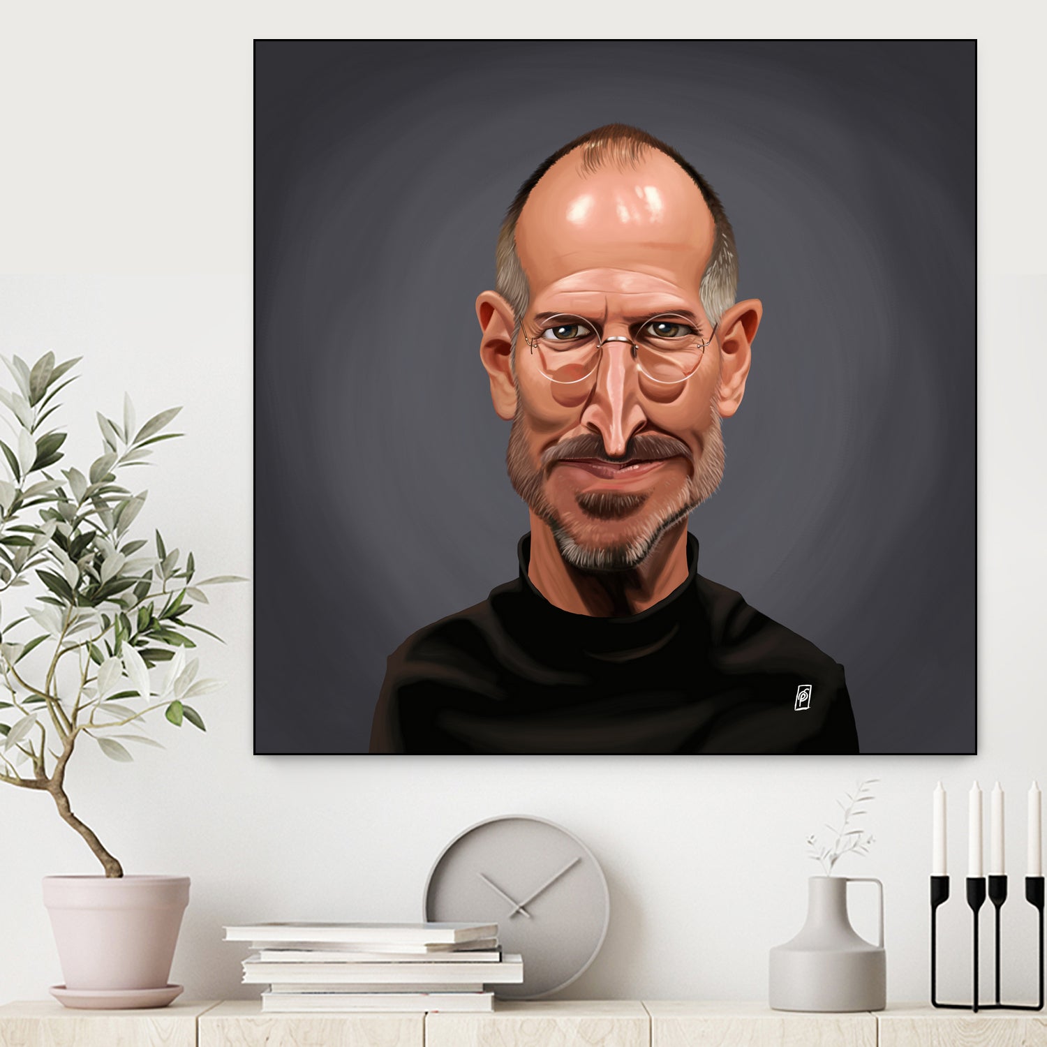 Steve Jobs by Rob Snow on GIANT ART - black digital painting