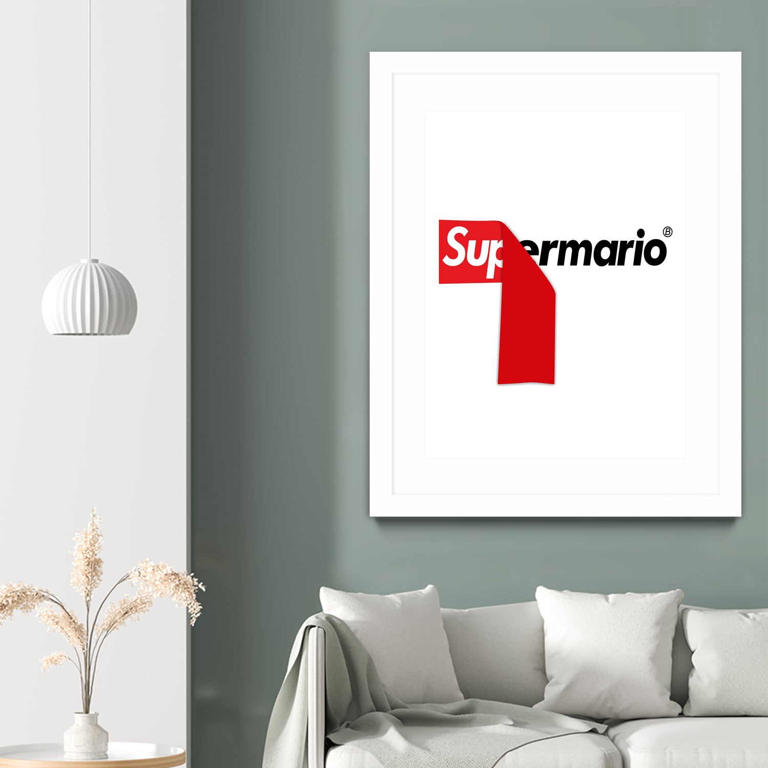 Supreme Mario by Rogelio I Luis on GIANT ART - white typography