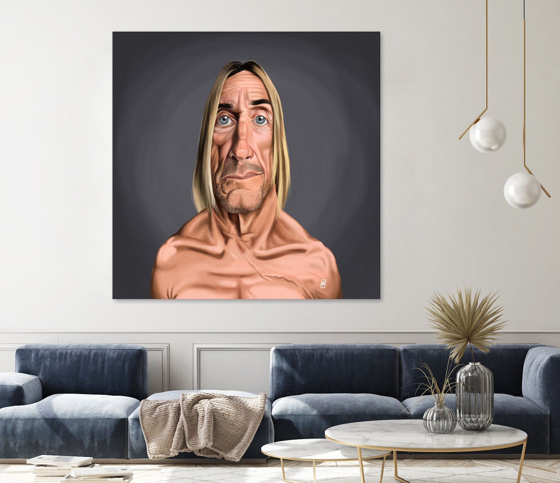 Iggy Pop by Rob Snow on GIANT ART - green digital painting