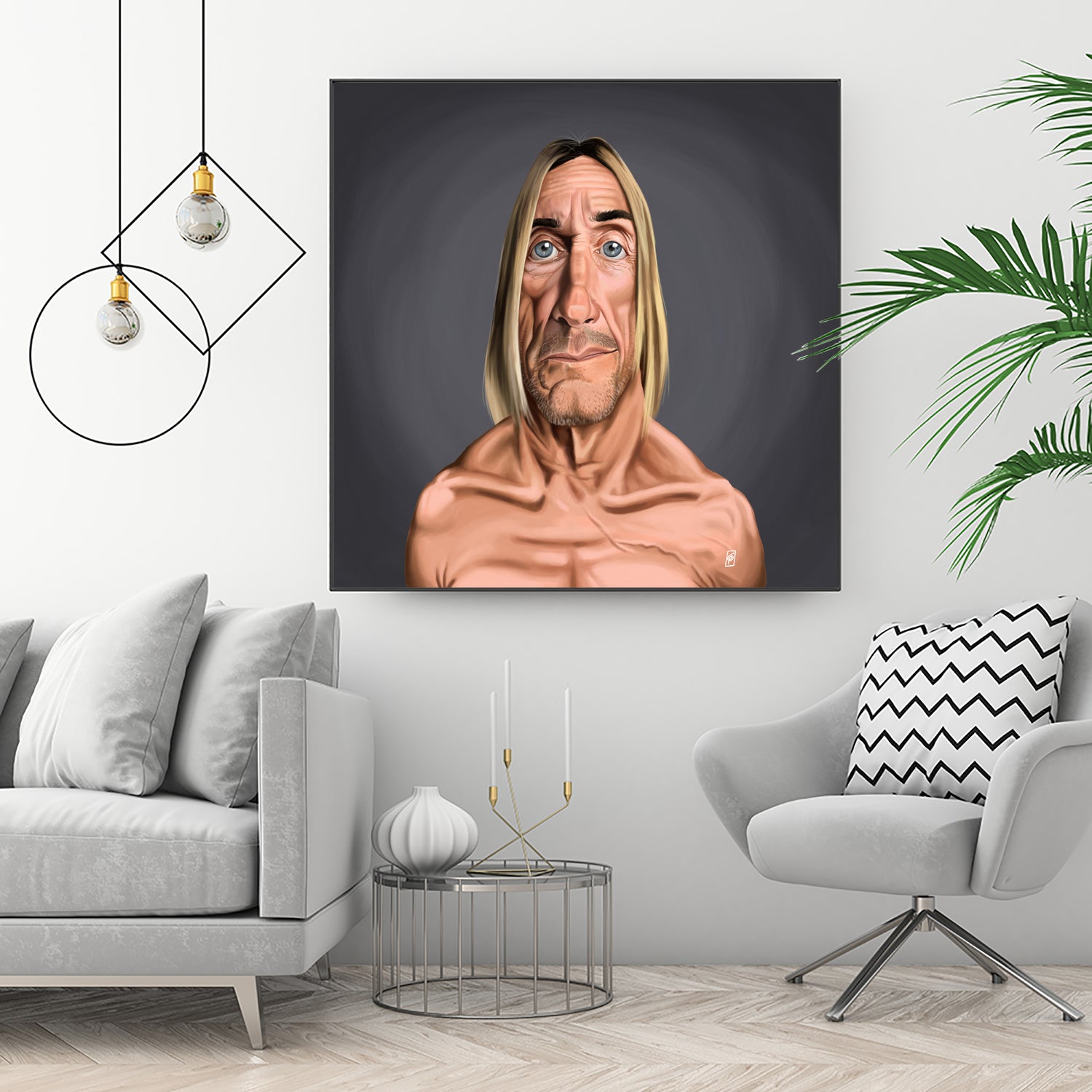 Iggy Pop by Rob Snow on GIANT ART - green digital painting