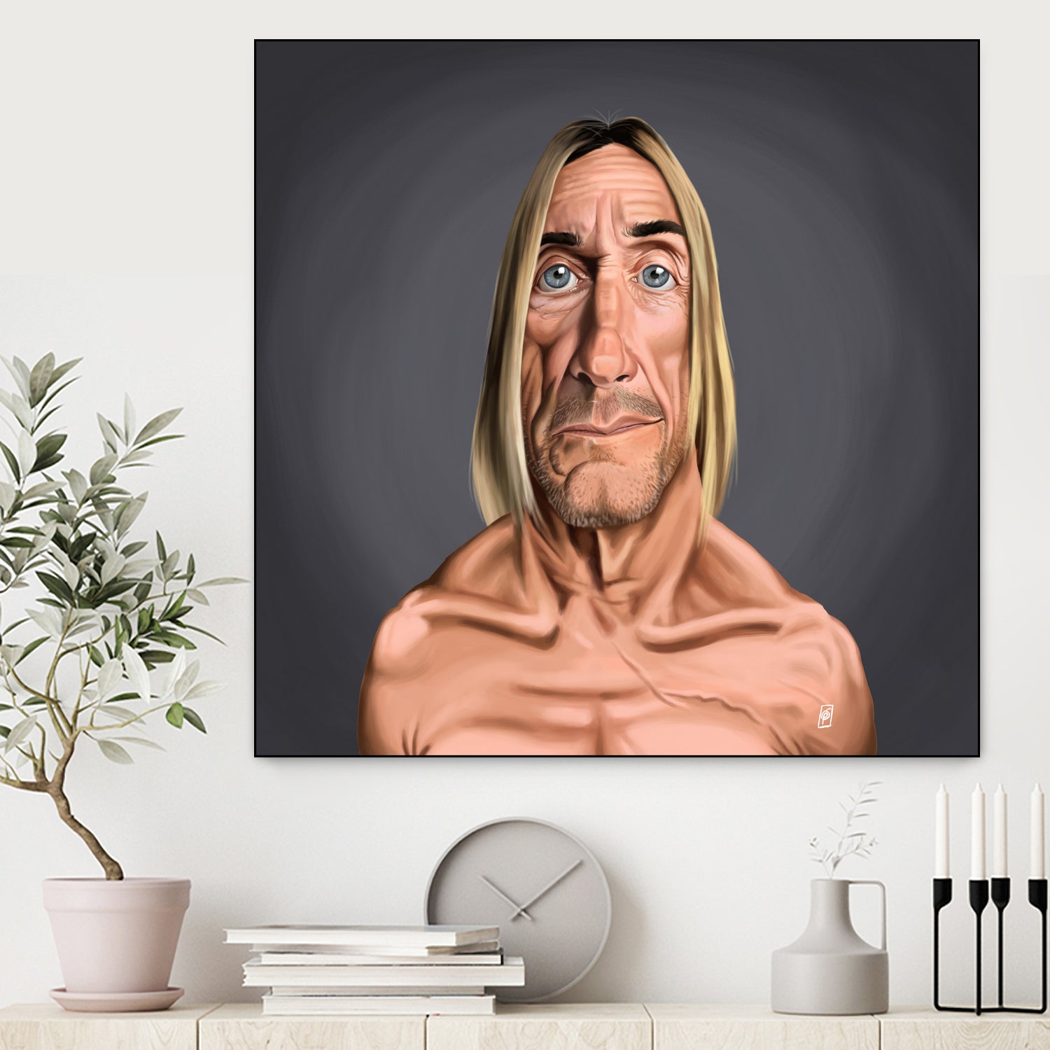 Iggy Pop by Rob Snow on GIANT ART - green digital painting