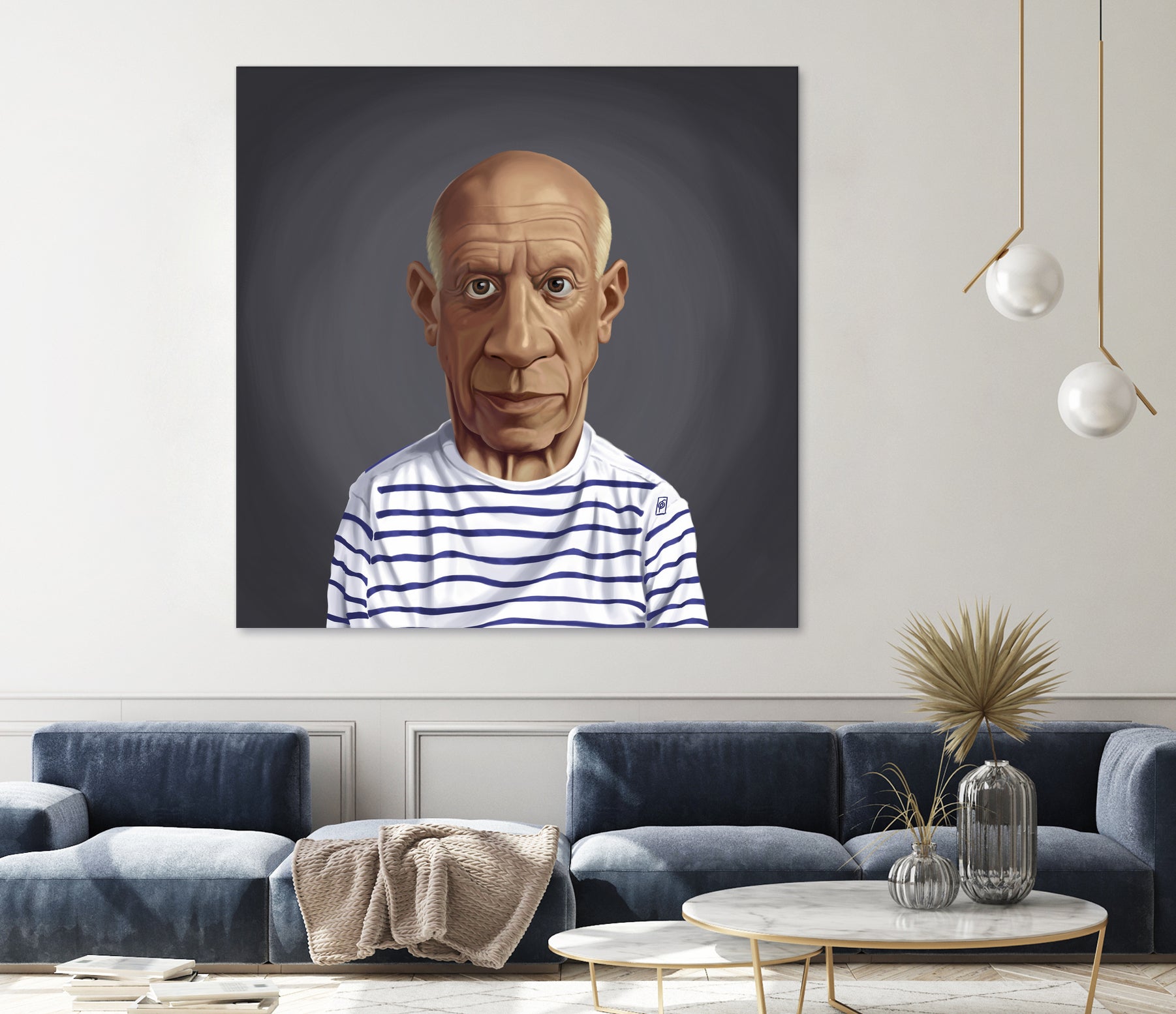 Pablo Picasso by Rob Snow on GIANT ART - blue digital painting