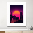 Retrowave City sunset by Muhammad Daffa Umar on GIANT ART - white photo illustration