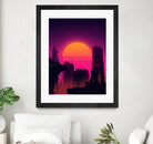 Retrowave City sunset by Muhammad Daffa Umar on GIANT ART - white photo illustration