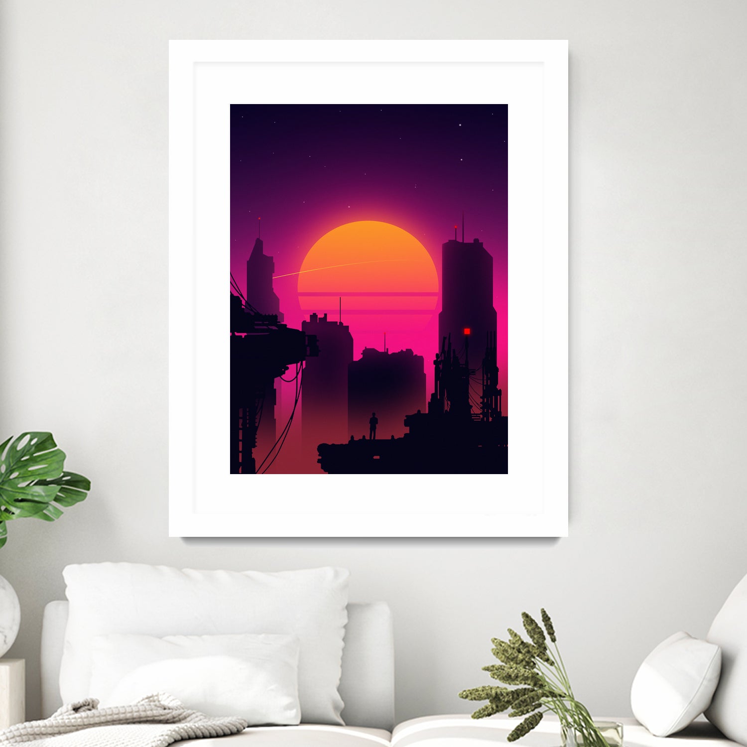 Retrowave City sunset by Muhammad Daffa Umar on GIANT ART - white photo illustration