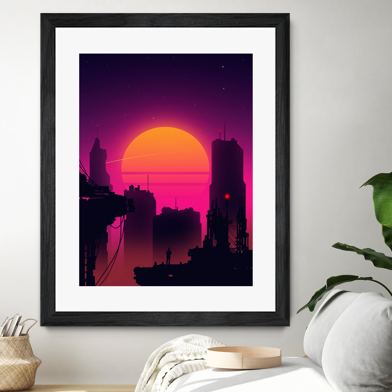 Retrowave City sunset by Muhammad Daffa Umar on GIANT ART - white photo illustration