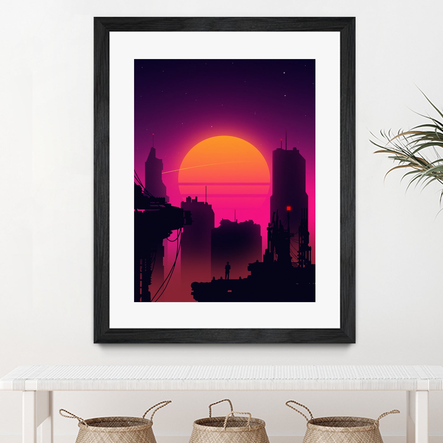 Retrowave City sunset by Muhammad Daffa Umar on GIANT ART - white photo illustration