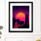 Retrowave City sunset by Muhammad Daffa Umar on GIANT ART - white photo illustration