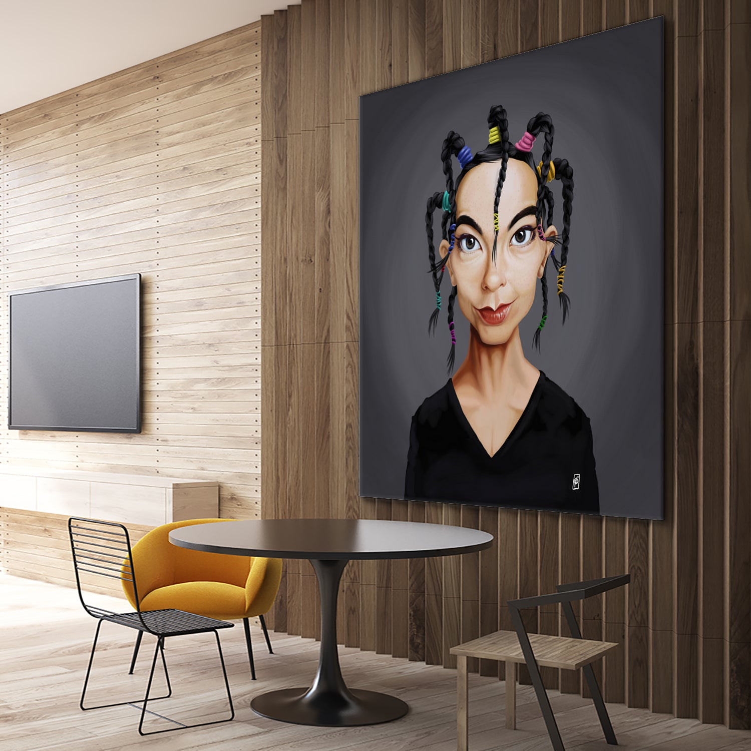 Björk by Rob Snow on GIANT ART - black digital painting