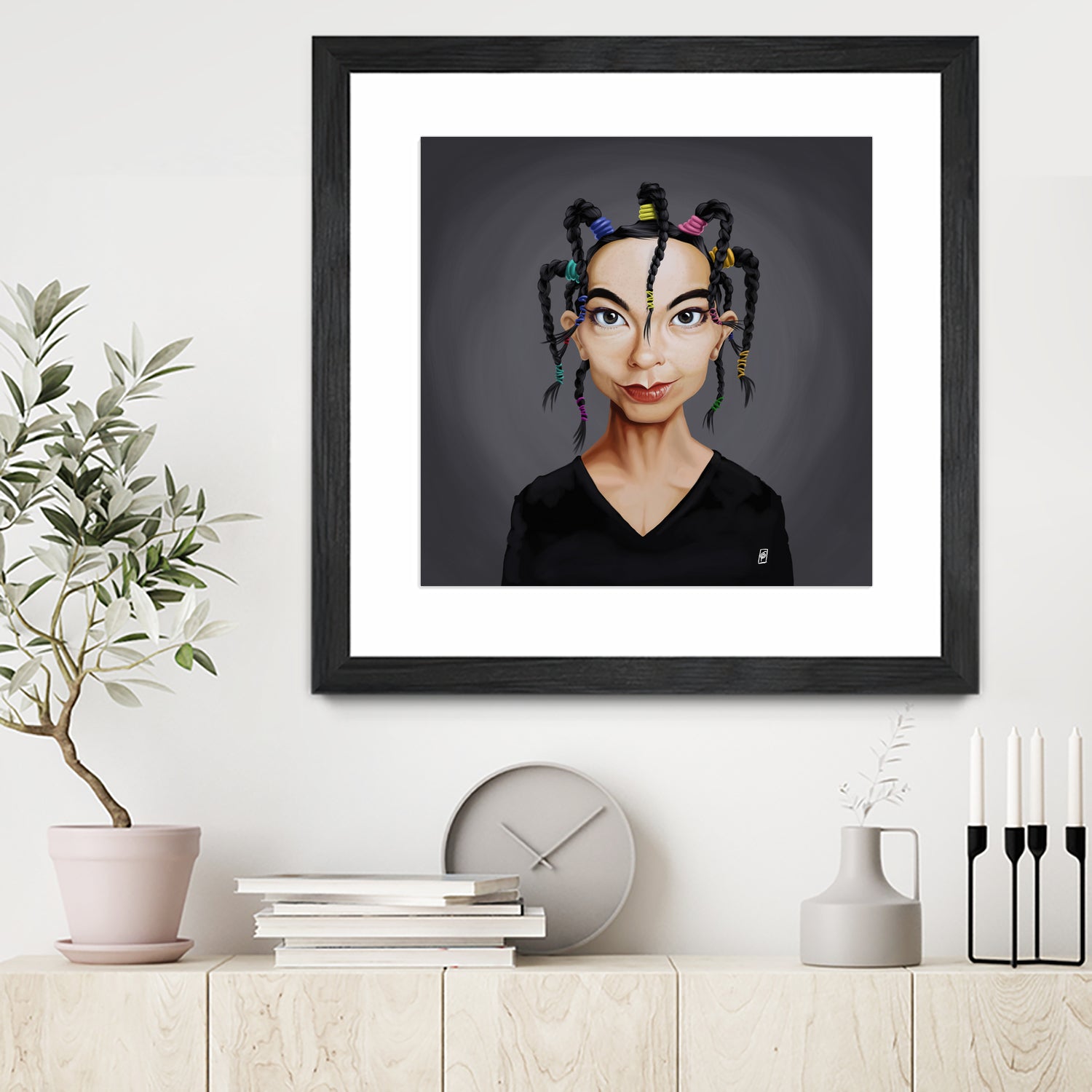 Björk by Rob Snow on GIANT ART - black digital painting