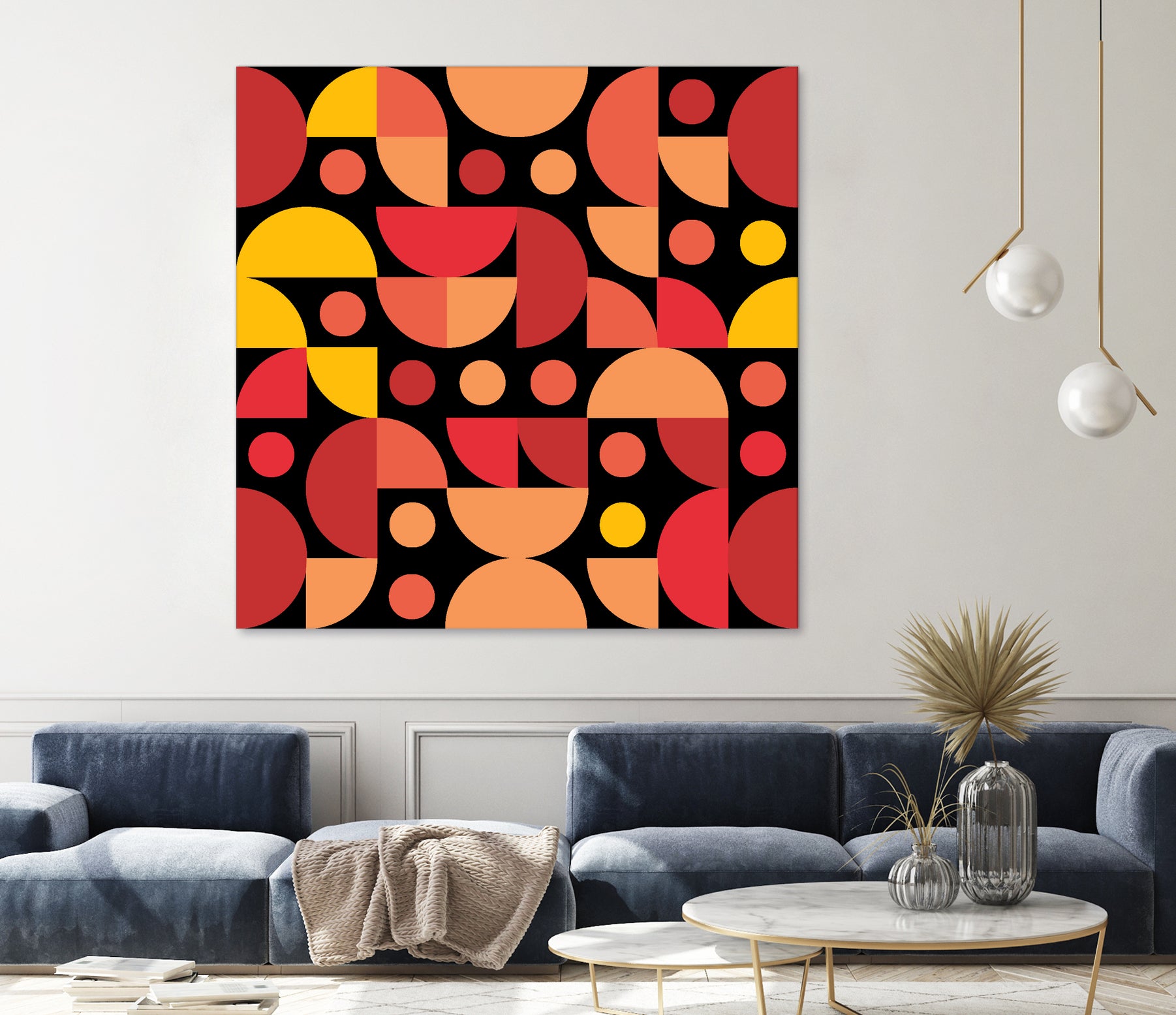 Funky Retro Pattern warm colours by Tal Hayoun on GIANT ART - red vector illustration